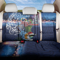 New Zealand Merry Christmas Back Car Seat Cover Maori Tribal Pattern with Xmas Tui Bird LT03 One Size Multicolor - Polynesian Pride