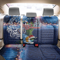 New Zealand Merry Christmas Back Car Seat Cover Maori Tribal Pattern with Xmas Tui Bird LT03 - Polynesian Pride