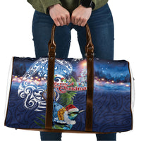 New Zealand Merry Christmas Travel Bag Maori Tribal Pattern with Xmas Tui Bird LT03 Multicolor - Polynesian Pride