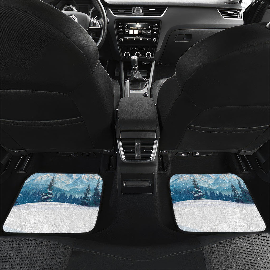 New Zealand and Australia Merry Christmas Car Mats Kiwi Birds Skiing and Koala Santa Riding Kangaroo LT03 Set 2pcs - Back Multicolor - Polynesian Pride