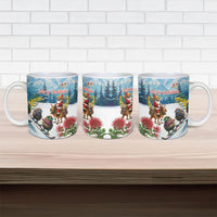 New Zealand and Australia Merry Christmas Ceramic Mug Kiwi Birds Skiing and Koala Santa Riding Kangaroo LT03 - Polynesian Pride
