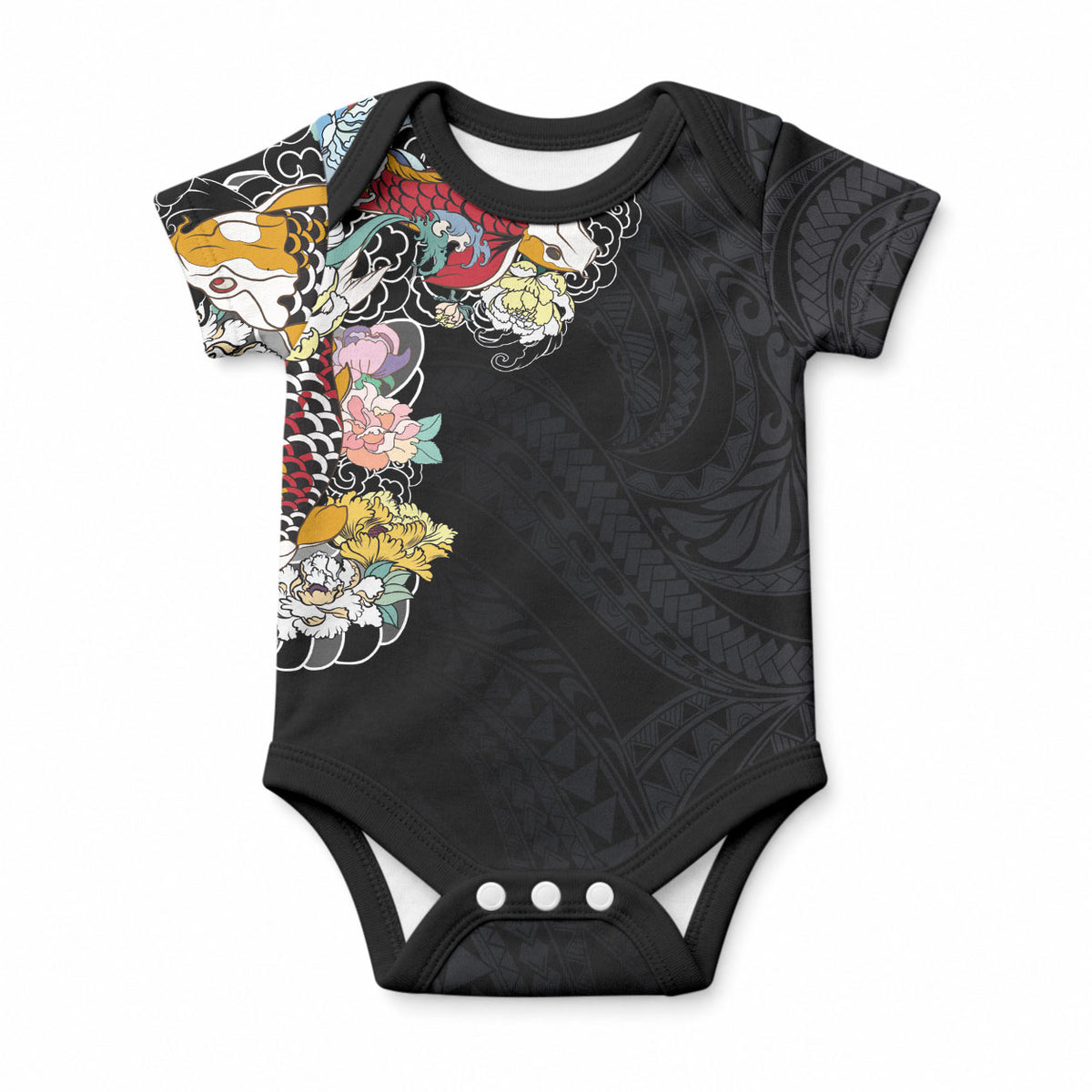 Hawaiian and Japanese Together Baby Onesie