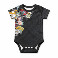 Hawaiian and Japanese Together Baby Onesie