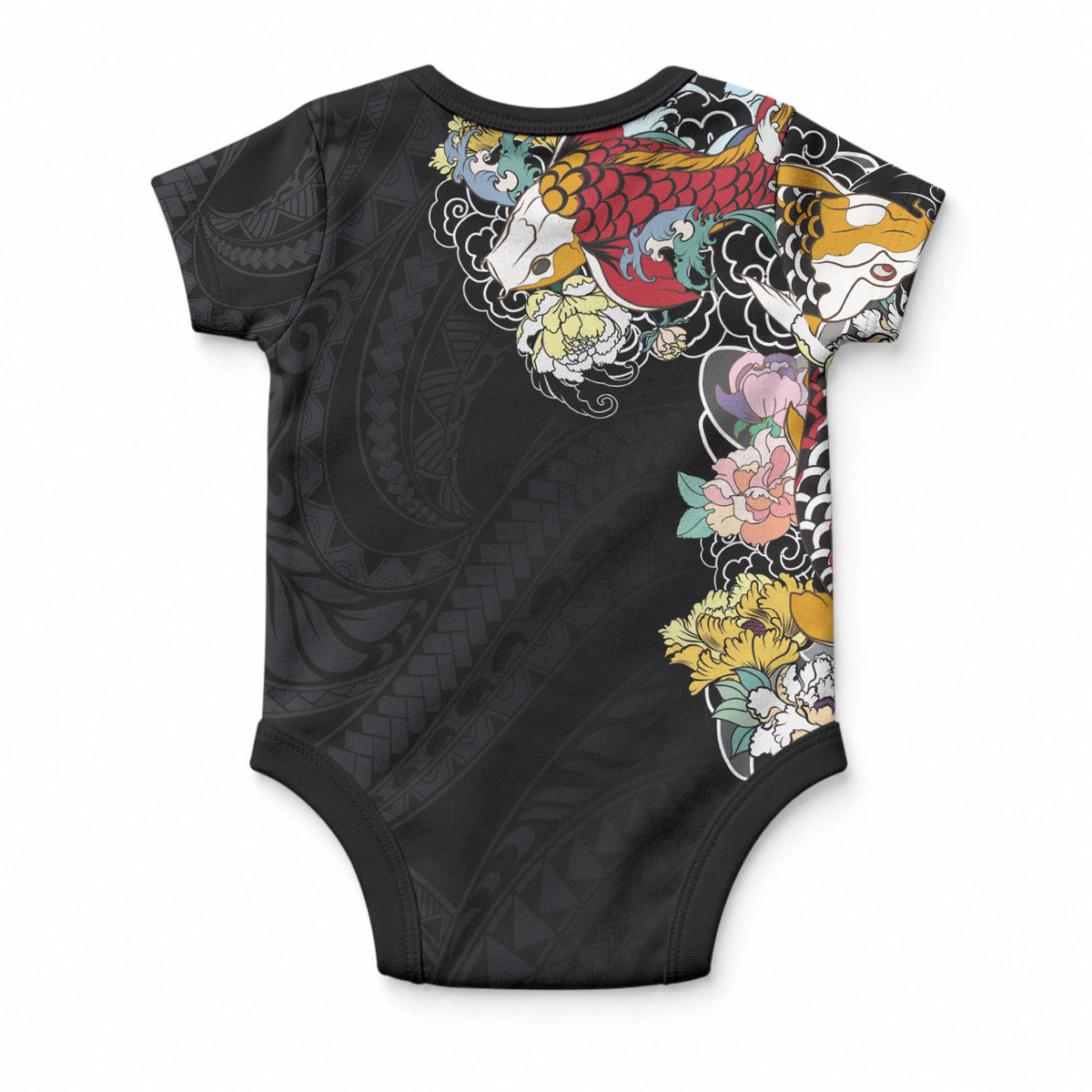 Hawaiian and Japanese Together Baby Onesie