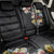 Hawaiian and Japanese Together Back Car Seat Cover Colorful Traditional Japanese Tattoo and Kakau Pattern Black Color