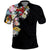 Hawaiian and Japanese Together Polo Shirt Colorful Traditional Japanese Tattoo and Kakau Pattern Black Color