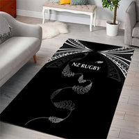 New Zealand Rugby Area Rug Aotearoa Armour Blacks Silver Ferns LT03 - Polynesian Pride