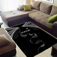 New Zealand Rugby Area Rug Aotearoa Armour Blacks Silver Ferns LT03 - Polynesian Pride