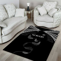 New Zealand Rugby Area Rug Aotearoa Armour Blacks Silver Ferns LT03 - Polynesian Pride