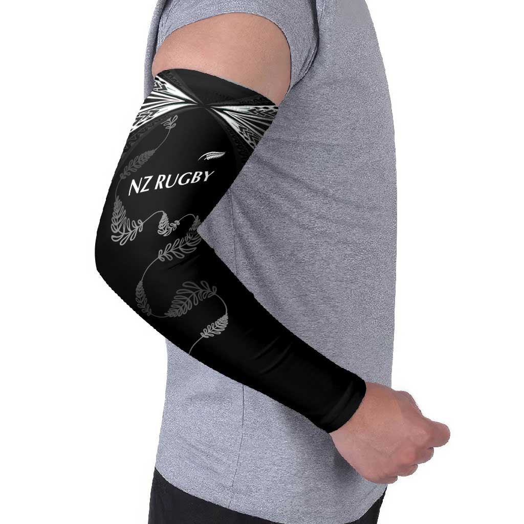 New Zealand Rugby Custom Arm Sleeves Aotearoa Armour Blacks Silver Ferns - Polynesian Pride
