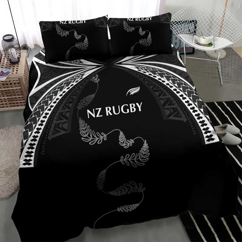 New Zealand Rugby Bedding Set Aotearoa Armour Blacks Silver Ferns - Polynesian Pride