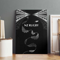 New Zealand Rugby Canvas Wall Art Aotearoa Armour Blacks Silver Ferns - Polynesian Pride