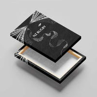 New Zealand Rugby Canvas Wall Art Aotearoa Armour Blacks Silver Ferns - Polynesian Pride