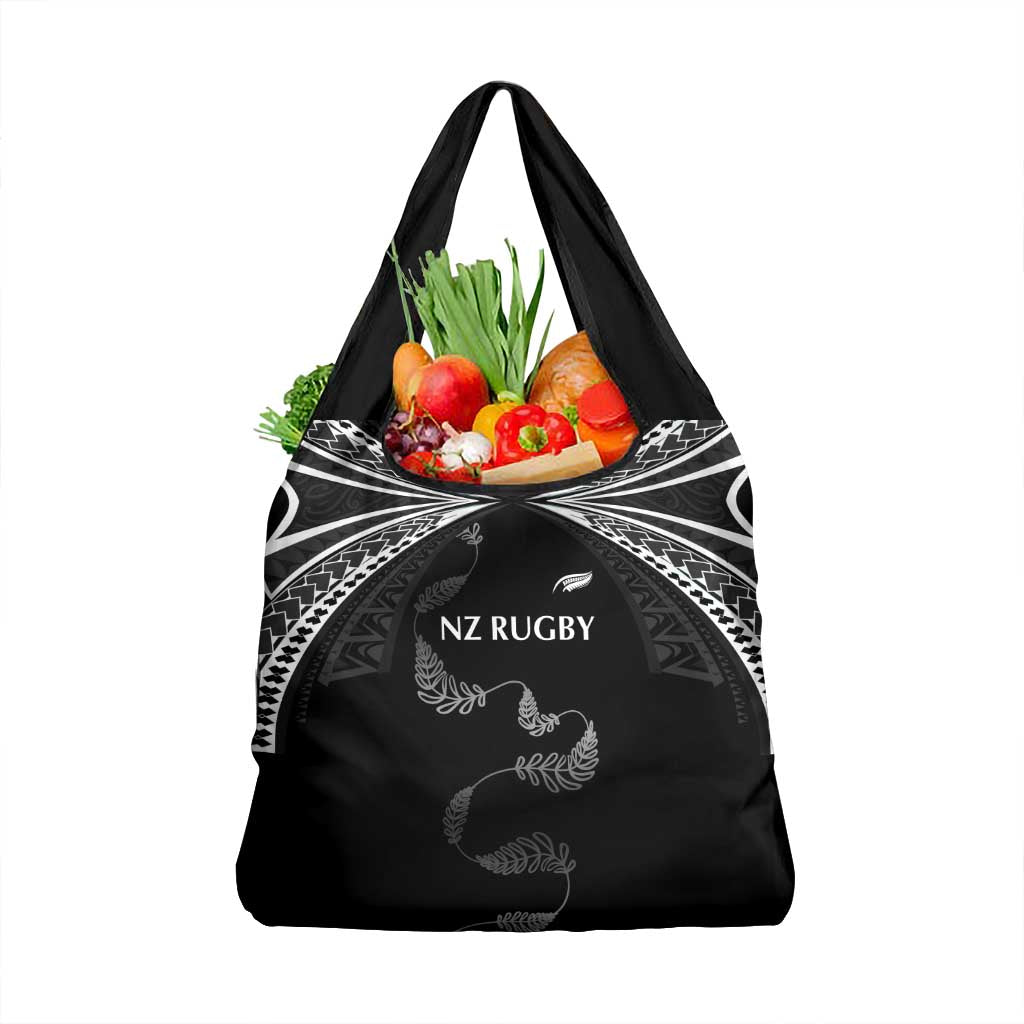 New Zealand Rugby Grocery Bag Aotearoa Armour Blacks Silver Ferns LT03 1-pack One Size Black - Polynesian Pride