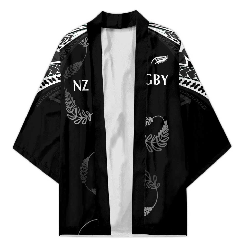 New Zealand Rugby Custom Kimono Aotearoa Armour Blacks Silver Ferns - Polynesian Pride