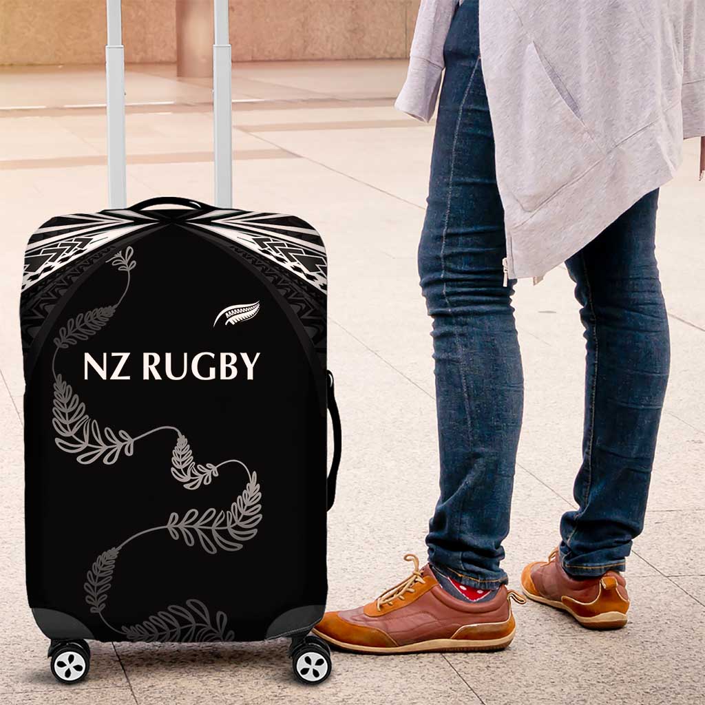 New Zealand Rugby Luggage Cover Aotearoa Armour Blacks Silver Ferns - Polynesian Pride