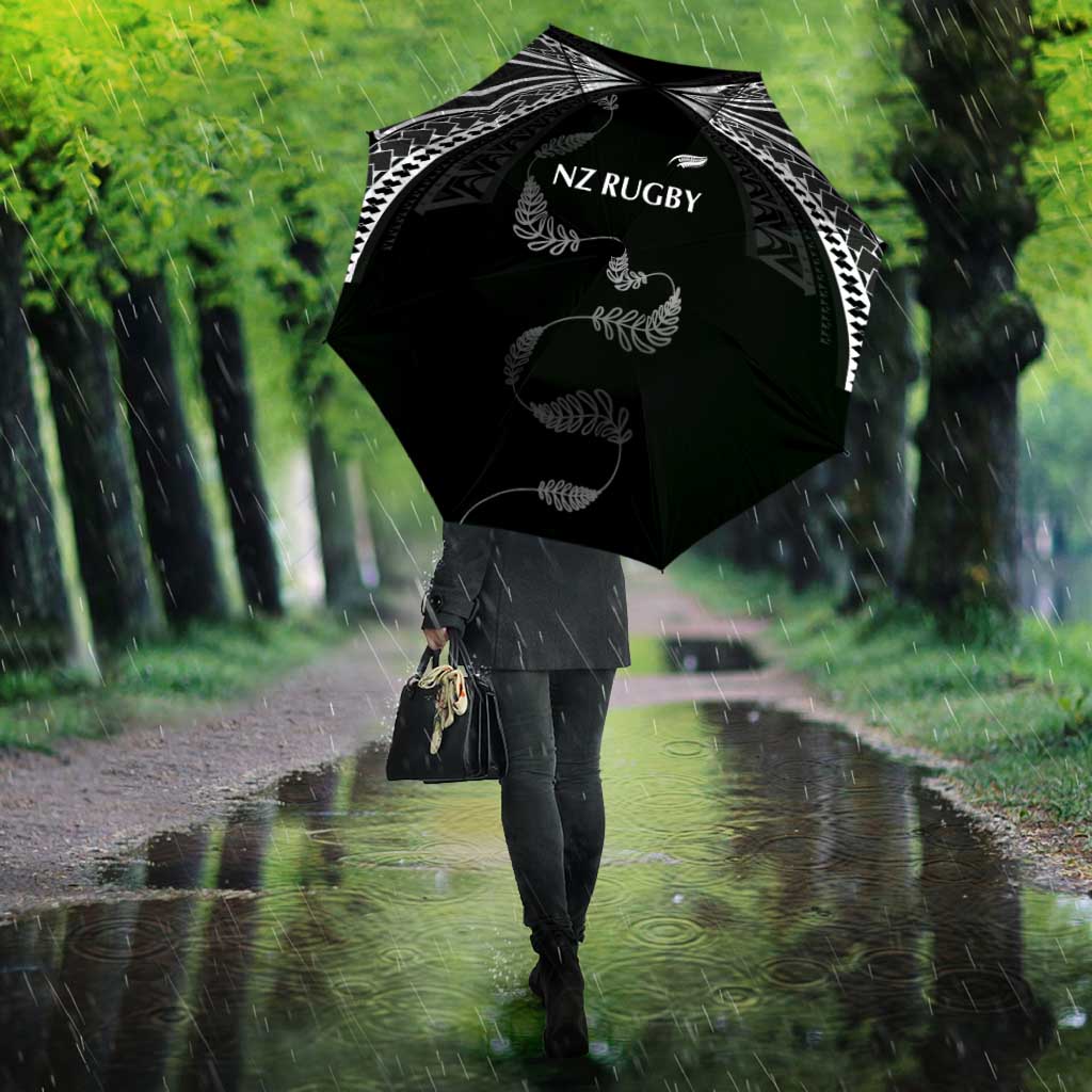 New Zealand Rugby Umbrella Aotearoa Armour Blacks Silver Ferns - Polynesian Pride
