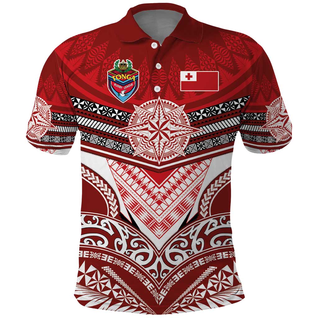 Tonga Rugby Custom Polo Shirt Mana o Tonga-Tribal Heritage Edition Red Color - Polynesian Pride
