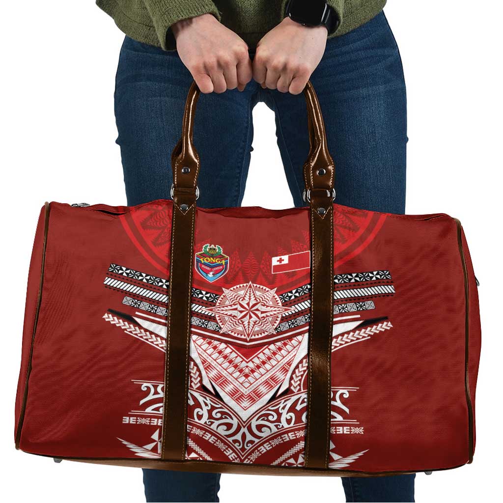 Tonga Rugby Travel Bag Mana o Tonga-Tribal Heritage Edition Red Color - Polynesian Pride