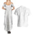 Tonga White Sunday Couples Matching Summer Maxi Dress and Hawaiian Shirt Tongan Tribal Heritage Tattoos - Polynesian Pride