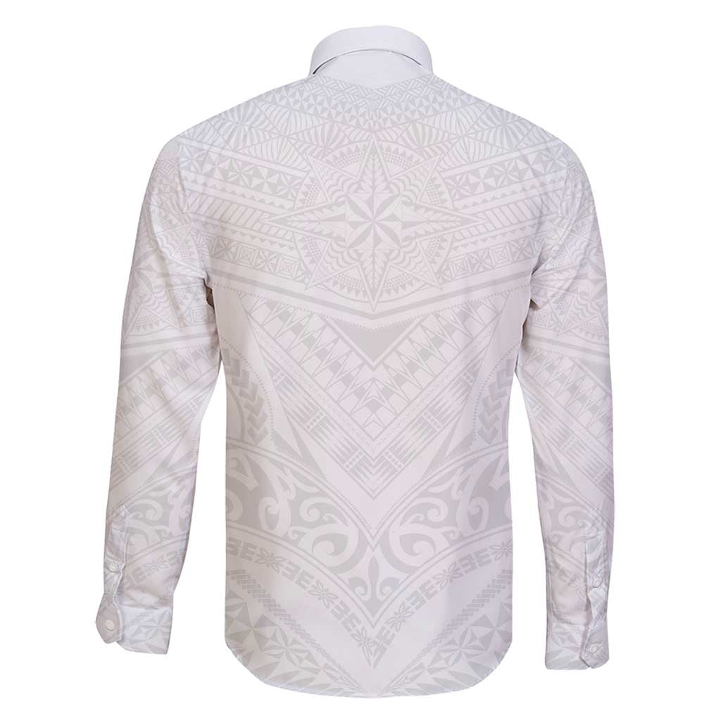 Tonga White Sunday Family Matching Puletasi and Hawaiian Shirt Tongan Tribal Heritage Tattoos - Polynesian Pride