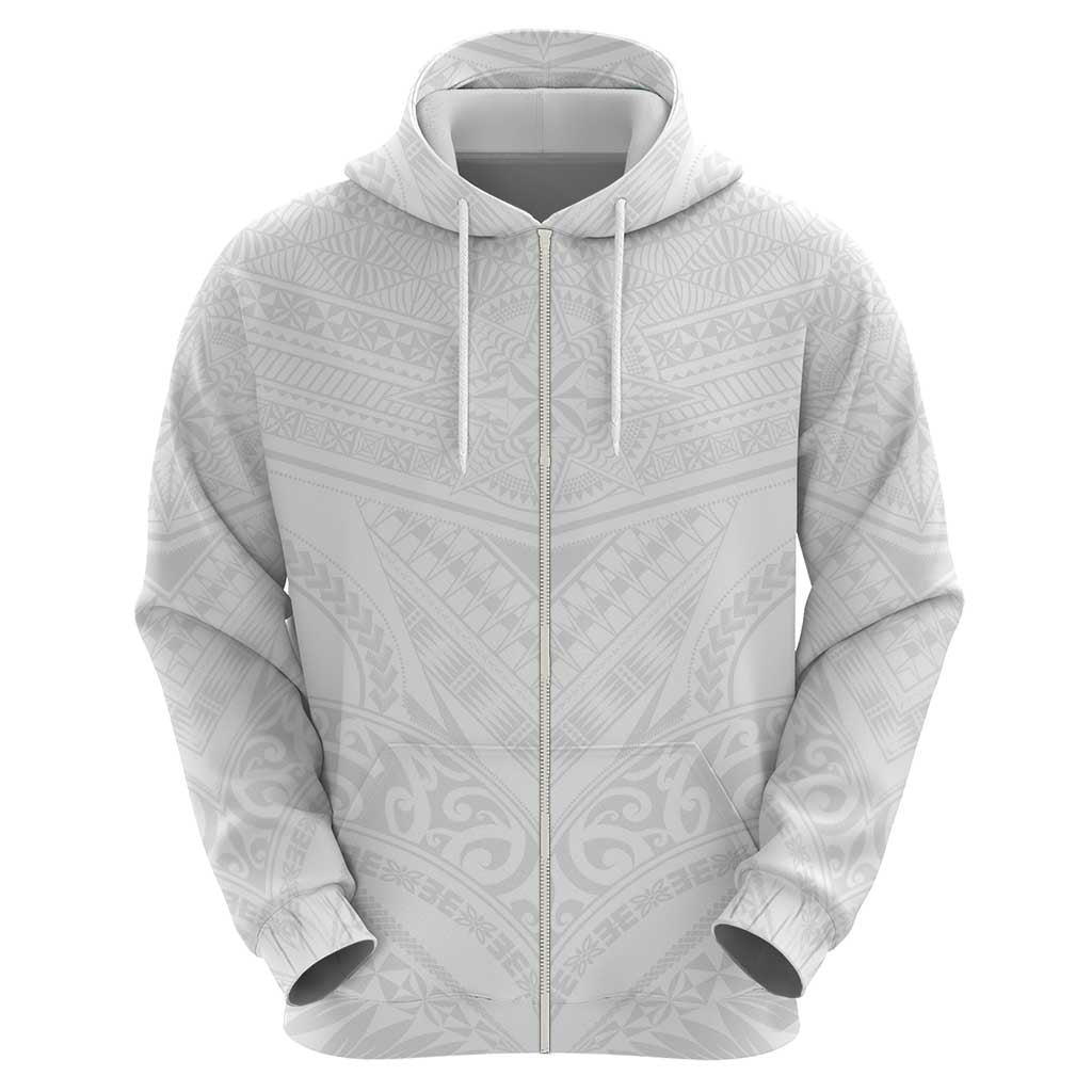 Tonga White Sunday Hoodie Tongan Tribal Heritage Tattoos - Polynesian Pride