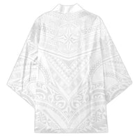 Tonga White Sunday Kimono Tongan Tribal Heritage Tattoos - Polynesian Pride