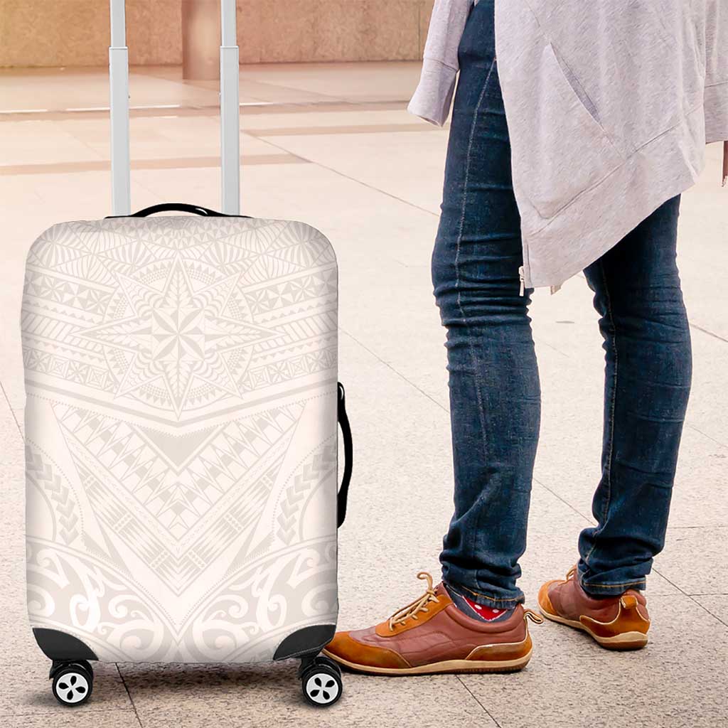 Tonga White Sunday Luggage Cover Tongan Tribal Heritage Tattoos - Polynesian Pride