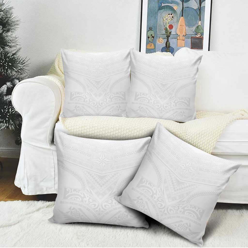 Tonga White Sunday Pillow Cover Tongan Tribal Heritage Tattoos - Polynesian Pride