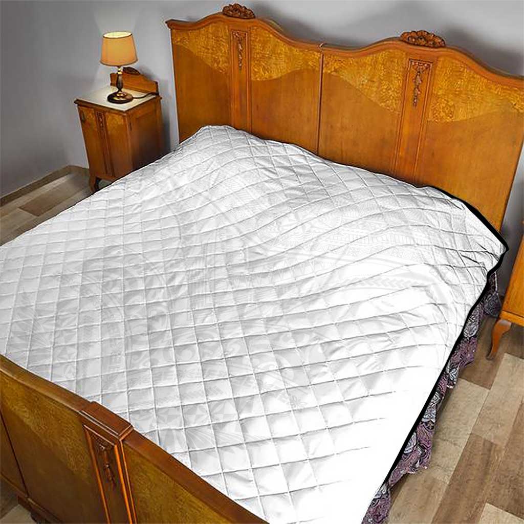Tonga White Sunday Quilt Tongan Tribal Heritage Tattoos - Polynesian Pride
