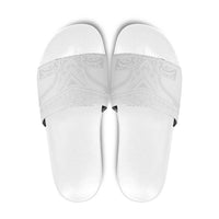 Tonga White Sunday Slide Sandals Tongan Tribal Heritage Tattoos - Polynesian Pride