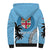 Personalised Fiji Sherpa Hoodie Tapa Pattern Fijian Coat of Arms and Palm Tree LT03 - Polynesian Pride