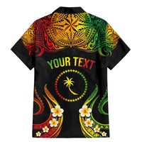 Personalised Chuuk Independence Day Family Matching Mermaid Dress and Hawaiian Shirt Polynesian Tattoo and Plumeria Reggae Color