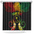 Personalised Chuuk Independence Day Shower Curtain Polynesian Tattoo and Plumeria Reggae Color