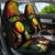 Personalised New Caledonia Independence Day Car Seat Cover Polynesian Tattoo and Plumeria Reggae Color