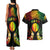 Personalised New Caledonia Independence Day Couples Matching Tank Maxi Dress and Hawaiian Shirt Polynesian Tattoo and Plumeria Reggae Color