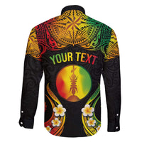 Personalised New Caledonia Independence Day Family Matching Puletasi and Hawaiian Shirt Polynesian Tattoo and Plumeria Reggae Color LT03 - Polynesian Pride