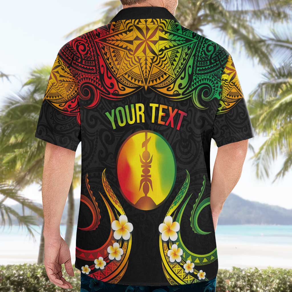 Personalised New Caledonia Independence Day Hawaiian Shirt Polynesian Tattoo and Plumeria Reggae Color LT03 - Polynesian Pride