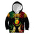 Personalised New Caledonia Independence Day Kid Hoodie Polynesian Tattoo and Plumeria Reggae Color