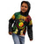 Personalised New Caledonia Independence Day Kid Hoodie Polynesian Tattoo and Plumeria Reggae Color