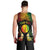 Personalised New Caledonia Independence Day Men Tank Top Polynesian Tattoo and Plumeria Reggae Color