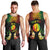 Personalised New Caledonia Independence Day Men Tank Top Polynesian Tattoo and Plumeria Reggae Color