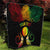 Personalised New Caledonia Independence Day Quilt Polynesian Tattoo and Plumeria Reggae Color