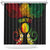 Personalised New Caledonia Independence Day Shower Curtain Polynesian Tattoo and Plumeria Reggae Color