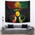 Personalised New Caledonia Independence Day Tapestry Polynesian Tattoo and Plumeria Reggae Color