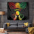 Personalised New Caledonia Independence Day Tapestry Polynesian Tattoo and Plumeria Reggae Color