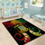 Personalised Tuvalu Independence Day Area Rug Polynesian Tattoo and Plumeria Reggae Color