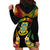 Personalised Tuvalu Independence Day Hoodie Dress Polynesian Tattoo and Plumeria Reggae Color