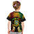 Personalised Tuvalu Independence Day Kid T Shirt Polynesian Tattoo and Plumeria Reggae Color