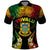 Personalised Tuvalu Independence Day Polo Shirt Polynesian Tattoo and Plumeria Reggae Color